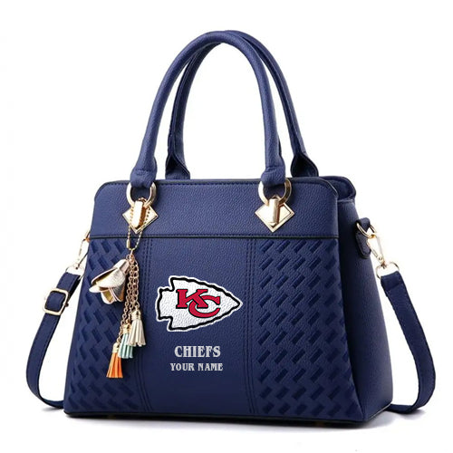 LIMITED EDITION - NEW CUSTOMIZED NFL01 KCC KANSAS CITY CHIEFS HANDBAG IN MULTIPLE COLORS