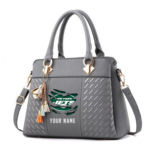 LIMITED EDITION - NEW CUSTOMIZED NFL25 NYJ NEW YORK JETS HANDBAG IN MULTIPLE COLORS
