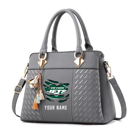 LIMITED EDITION - NEW CUSTOMIZED NFL25 NYJ NEW YORK JETS HANDBAG IN MULTIPLE COLORS