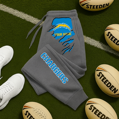 LIMITED EDITION - NEW PERSONALIZED NFL09 LAC LOS ANGELES CHARGERS JOGGERS