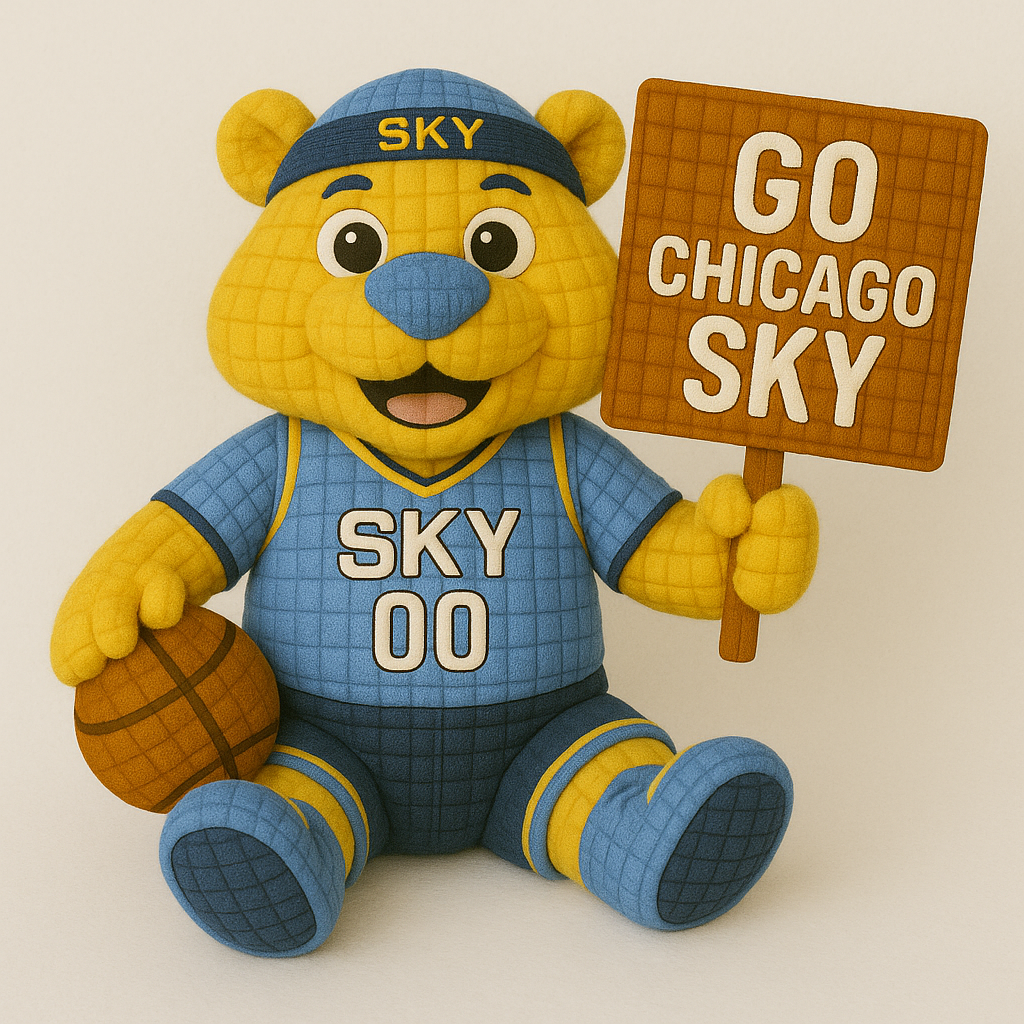 LIMITED EDITION - WNBA 10 CCS CHICAGO SKY HANDMADE CROCHET