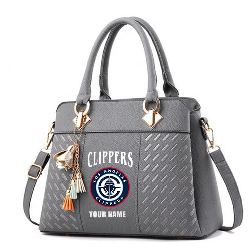 LIMITED EDITION - NEW CUSTOMIZED NBA10 LC LOS ANGELES CLIPPERS WOMEN'S HANDBAGS MULTICOLOR
