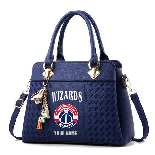 LIMITED EDITION - NEW CUSTOMIZED NBA28 WW WASHINGTON WIZARDS WOMEN'S HANDBAGS MULTICOLOR