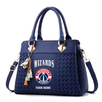 LIMITED EDITION - NEW CUSTOMIZED NBA28 WW WASHINGTON WIZARDS WOMEN'S HANDBAGS MULTICOLOR