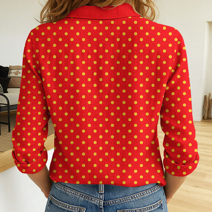 LIMITED EDITION - NEW 17 DPS CUSTOMIZED WOMEN'S LONG-SLEEVED BUTTON SHIRT