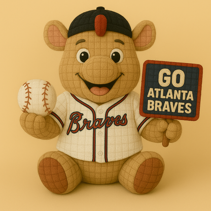 LIMITED EDITION - MLB 10 ABV ATLANTA BRAVES HANDMADE CROCHET