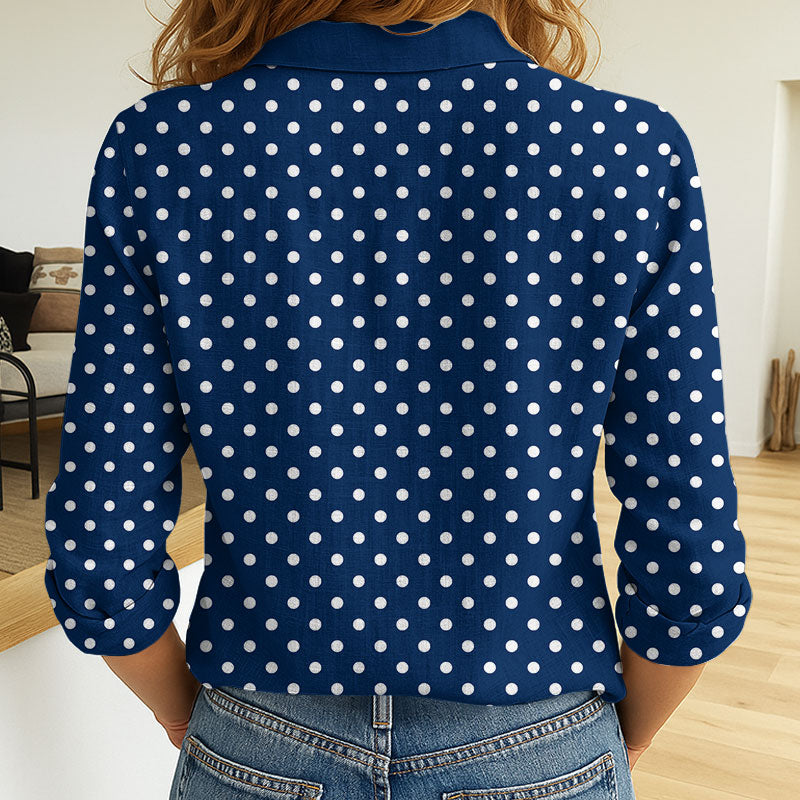 LIMITED EDITION - NEW 07 GLC CUSTOMIZED WOMEN'S LONG-SLEEVED BUTTON SHIRT