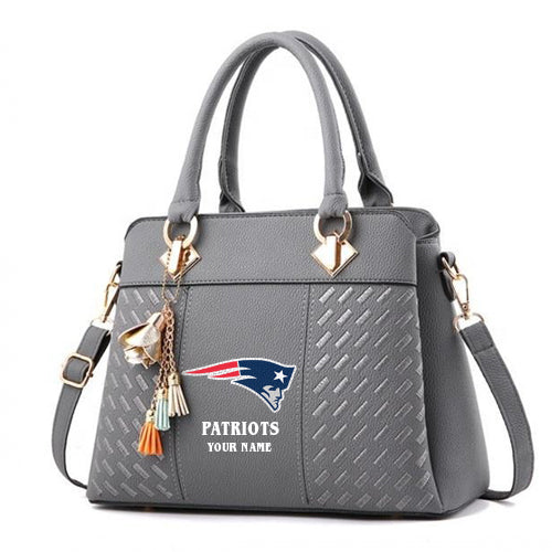 LIMITED EDITION - NEW CUSTOMIZED NFL27 NEP NEW ENGLAND PATRIOTS HANDBAG IN MULTIPLE COLORS