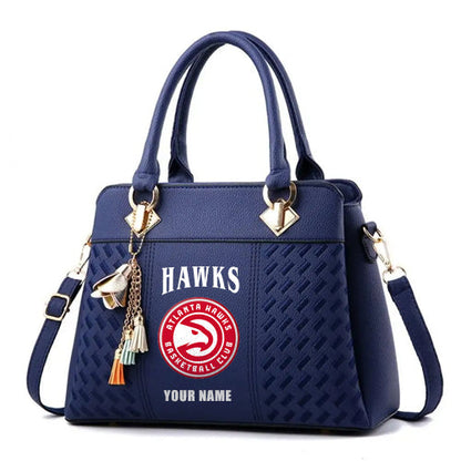 LIMITED EDITION - NEW CUSTOMIZED NBA17 AH ATLANTA HAWKS WOMEN'S HANDBAGS MULTICOLOR