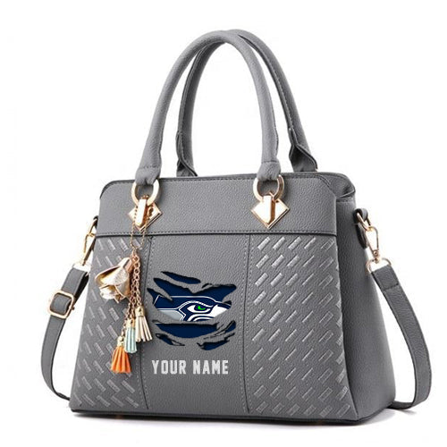 LIMITED EDITION - NEW CUSTOMIZED NFL06 SSH SEATTLE SEAHAWKS HANDBAG IN MULTIPLE COLORS