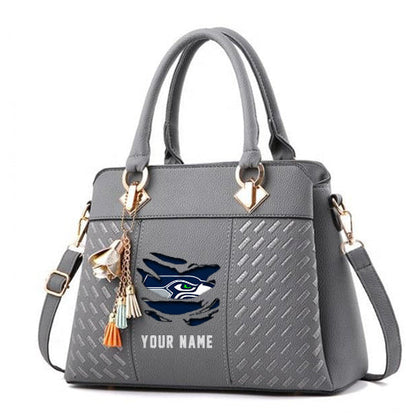 LIMITED EDITION - NEW CUSTOMIZED NFL06 SSH SEATTLE SEAHAWKS HANDBAG IN MULTIPLE COLORS