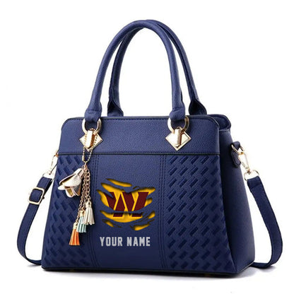 LIMITED EDITION - NEW CUSTOMIZED NFL12 WTC WASHINGTON COMMANDERS HANDBAG IN MULTIPLE COLORS