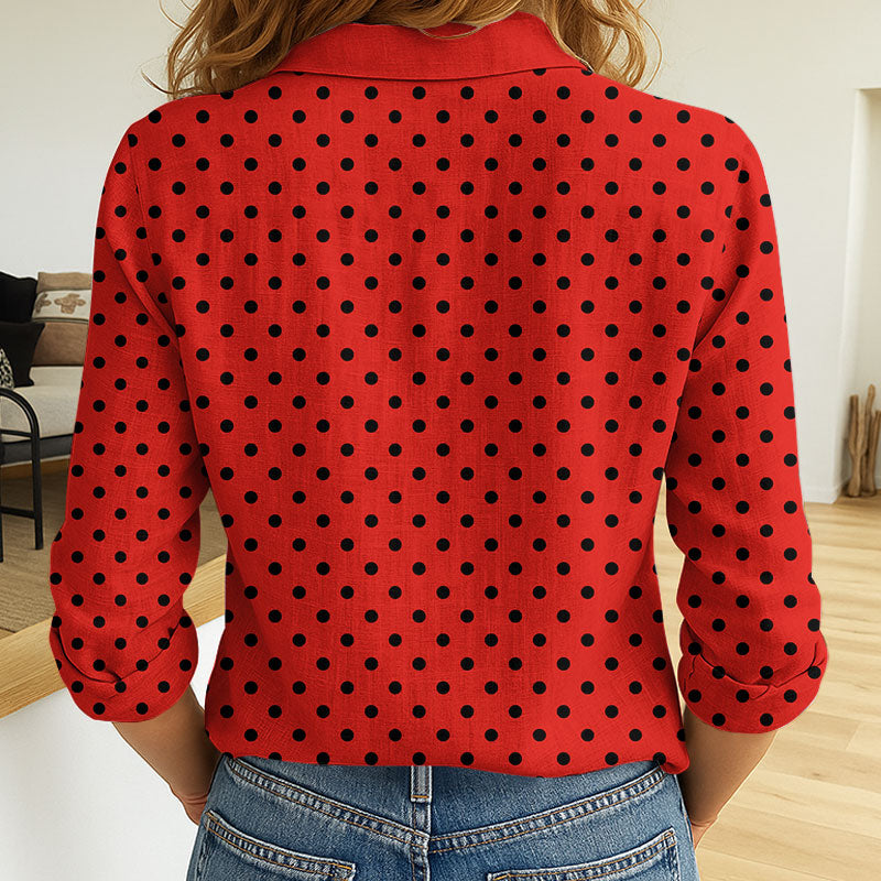 LIMITED EDITION - NEW 14 IDG CUSTOMIZED WOMEN'S LONG-SLEEVED BUTTON SHIRT