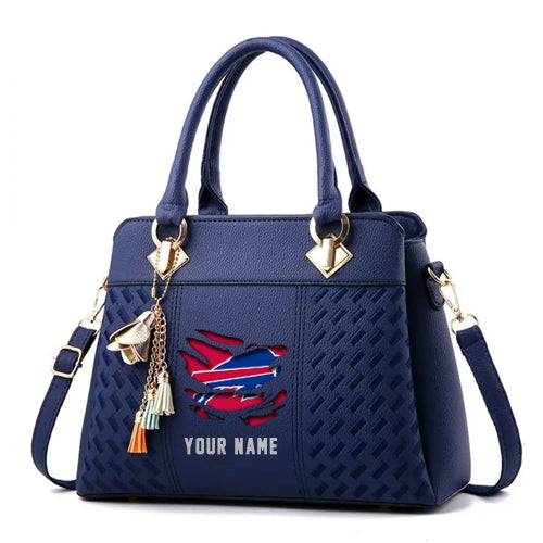 LIMITED EDITION - NEW CUSTOMIZED NFL03 BFB BUFFALO BILLS HANDBAG IN MULTIPLE COLORS