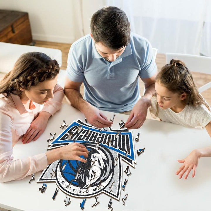 LIMITED EDITION - NEW CUSTOMIZED NBA18 DM DALLAS MAVERICKS WOODEN PUZZLE