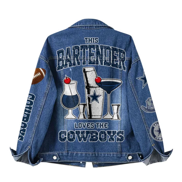 LIMITED EDITION - NEW PREMIUM NFL21 DCB DALLAS COWBOYS DENIM JACKET