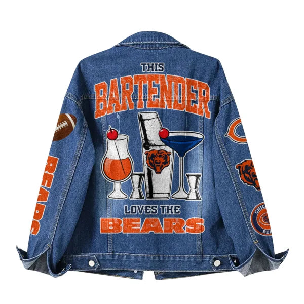 LIMITED EDITION - NEW PREMIUM NFL26 CCB CHICAGO BEARS DENIM JACKET