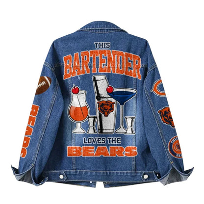 LIMITED EDITION - NEW PREMIUM NFL26 CCB CHICAGO BEARS DENIM JACKET