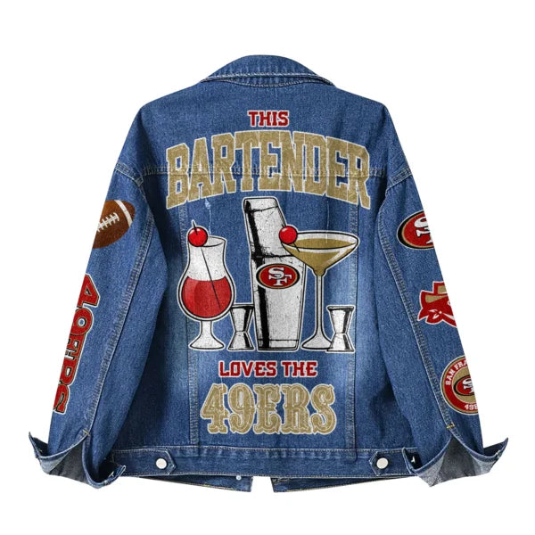 LIMITED EDITION - NEW PREMIUM NFL11 SF49 SAN FRANCISCO 49ERS DENIM JACKET