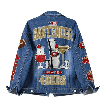LIMITED EDITION - NEW PREMIUM NFL11 SF49 SAN FRANCISCO 49ERS DENIM JACKET