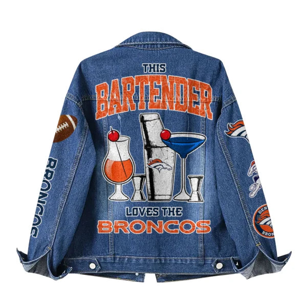 LIMITED EDITION - NEW PREMIUM NFL13 DVB DENVER BRONCOS DENIM JACKET