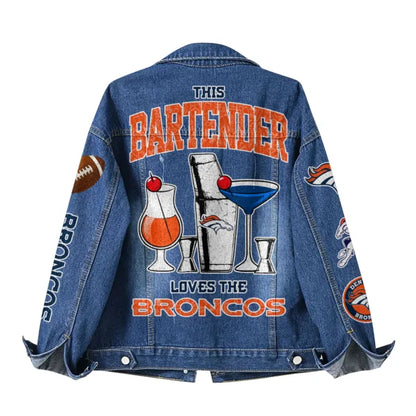LIMITED EDITION - NEW PREMIUM NFL13 DVB DENVER BRONCOS DENIM JACKET