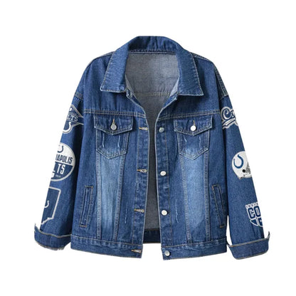 LIMITED EDITION - NEW PREMIUM NFL17 IDC INDIANAPOLIS COLTS DENIM JACKET