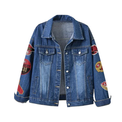 LIMITED EDITION - NEW PREMIUM NFL11 SF49 SAN FRANCISCO 49ERS DENIM JACKET