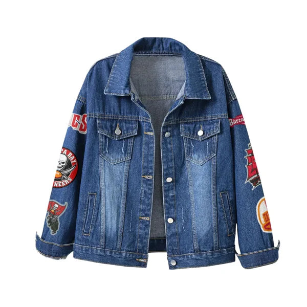 LIMITED EDITION - NEW PREMIUM NFL10 TBB TAMPA BAY BUCCANEERS DENIM JACKET