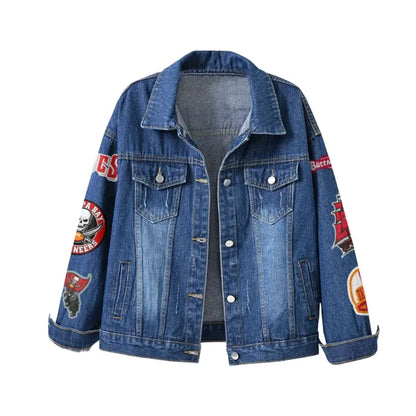 LIMITED EDITION - NEW PREMIUM NFL10 TBB TAMPA BAY BUCCANEERS DENIM JACKET