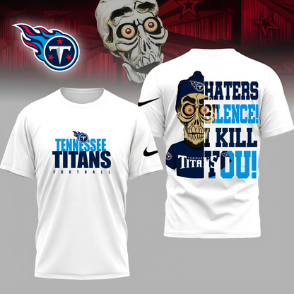 LIMITED EDITION - NEW CUSTOMIZED NF31 TST TENNESSEE TITANS HATERS SILENCE I KILL YOU SHIRT