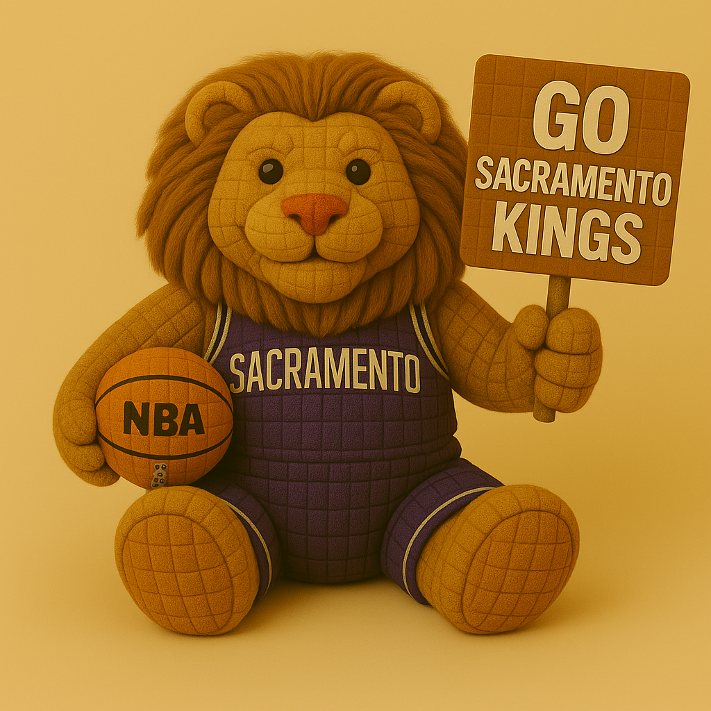Limited Edition - NBA 16 SK Sacramento Kings Handmade Crochet