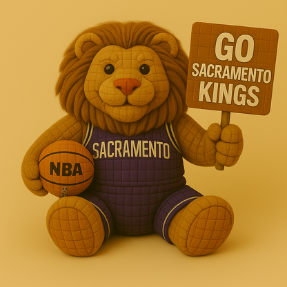 Limited Edition - NBA 16 SK Sacramento Kings Handmade Crochet
