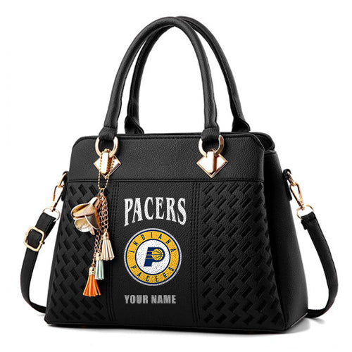 LIMITED EDITION - NEW CUSTOMIZED NBA06 IP INDIANA PACERS WOMEN'S HANDBAGS MULTICOLOR