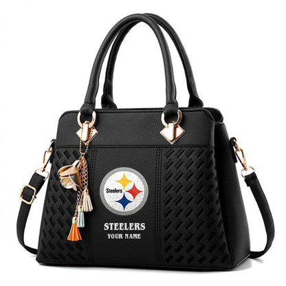 LIMITED EDITION - NEW CUSTOMIZED NFL14 PSB PITTSBURGH STEELERS HANDBAG IN MULTIPLE COLORS