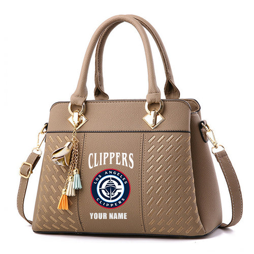 LIMITED EDITION - NEW CUSTOMIZED NBA10 LC LOS ANGELES CLIPPERS WOMEN'S HANDBAGS MULTICOLOR