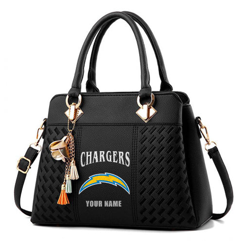 LIMITED EDITION - NEW CUSTOMIZED NFL09 LAC LOS ANGELES CHARGERS HANDBAG IN MULTIPLE COLORS