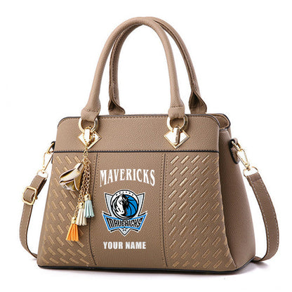 LIMITED EDITION - NEW CUSTOMIZED NBA18 DM DALLAS MAVERICKS WOMEN'S HANDBAGS MULTICOLOR
