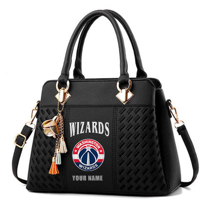LIMITED EDITION - NEW CUSTOMIZED NBA28 WW WASHINGTON WIZARDS WOMEN'S HANDBAGS MULTICOLOR