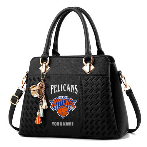 LIMITED EDITION - NEW CUSTOMIZED NBA04 NY NEW YORK KNICKS WOMEN'S HANDBAGS MULTICOLOR