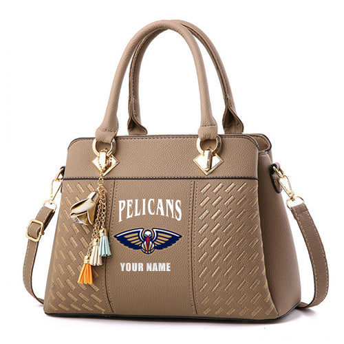 LIMITED EDITION - NEW CUSTOMIZED NBA30 NO NEW ORLEANS PELICANS WOMEN'S HANDBAGS MULTICOLOR