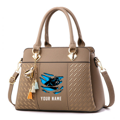 LIMITED EDITION - NEW CUSTOMIZED NFL23 CLP CAROLINA PANTHERS HANDBAG IN MULTIPLE COLORS