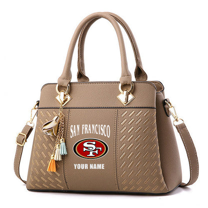 LIMITED EDITION - NEW CUSTOMIZED NFL11 SF49 SAN FRANCISCO 49ERS HANDBAG IN MULTIPLE COLORS