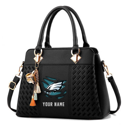 LIMITED EDITION - NEW CUSTOMIZED NFL02 PPE PHILADELPHIA EAGLES HANDBAG IN MULTIPLE COLORS
