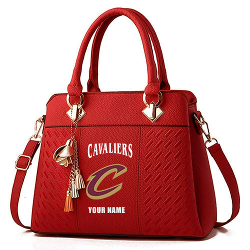 LIMITED EDITION - NEW CUSTOMIZED NBA02 CC CLEVELAND CAVALIERS WOMEN'S HANDBAGS MULTICOLOR