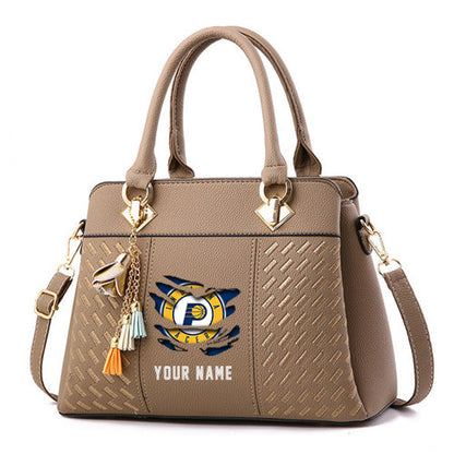 LIMITED EDITION - NEW CUSTOMIZED NBA06 IP INDIANA PACERS WOMEN'S HANDBAGS MULTICOLOR