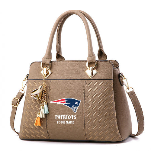 LIMITED EDITION - NEW CUSTOMIZED NFL27 NEP NEW ENGLAND PATRIOTS HANDBAG IN MULTIPLE COLORS