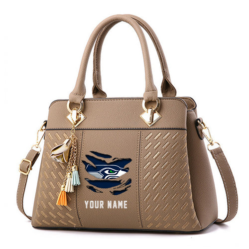 LIMITED EDITION - NEW CUSTOMIZED NFL06 SSH SEATTLE SEAHAWKS HANDBAG IN MULTIPLE COLORS