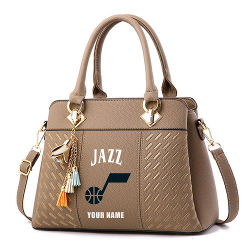 LIMITED EDITION - NEW CUSTOMIZED NBA29 UJ UTAH JAZZ WOMEN'S HANDBAGS MULTICOLOR