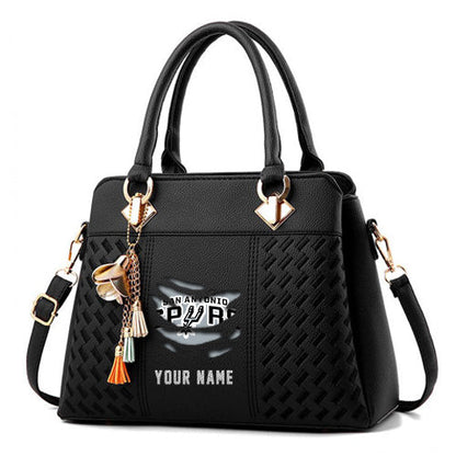 LIMITED EDITION - NEW CUSTOMIZED NBA23 SA SAN ANTONIO SPURS WOMEN'S HANDBAGS MULTICOLOR